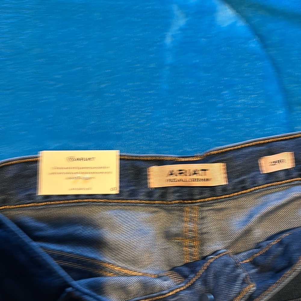 Ariat Women's Dark Blue Wide Leg Jeans - Picture 4 of 5